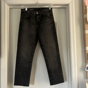 AG jeans.  Ex boyfriend slim.  Slouchy slim.  Washed black.  Size 24R